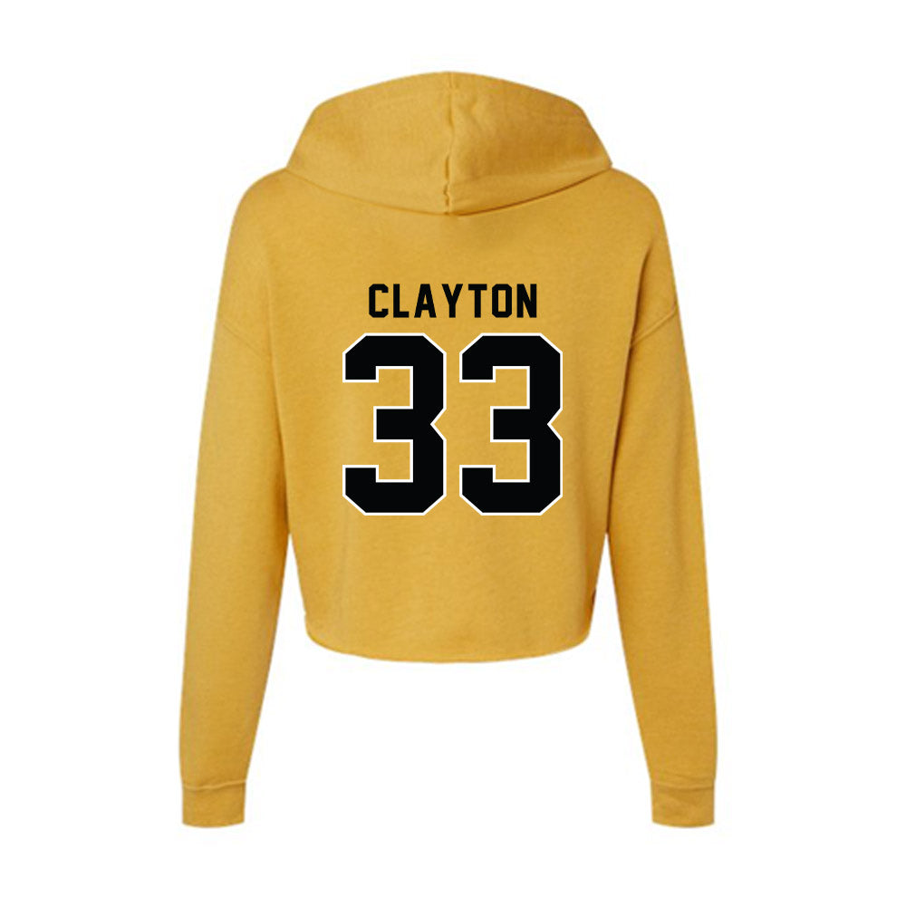 App State - NCAA Men's Basketball : Grant Clayton - Women's Crop Fleece Hoodie-1