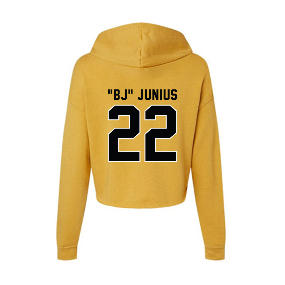 App State - NCAA Football : Bryant "BJ" Junius - Women's Crop Fleece Hooded Sweatshirt-1