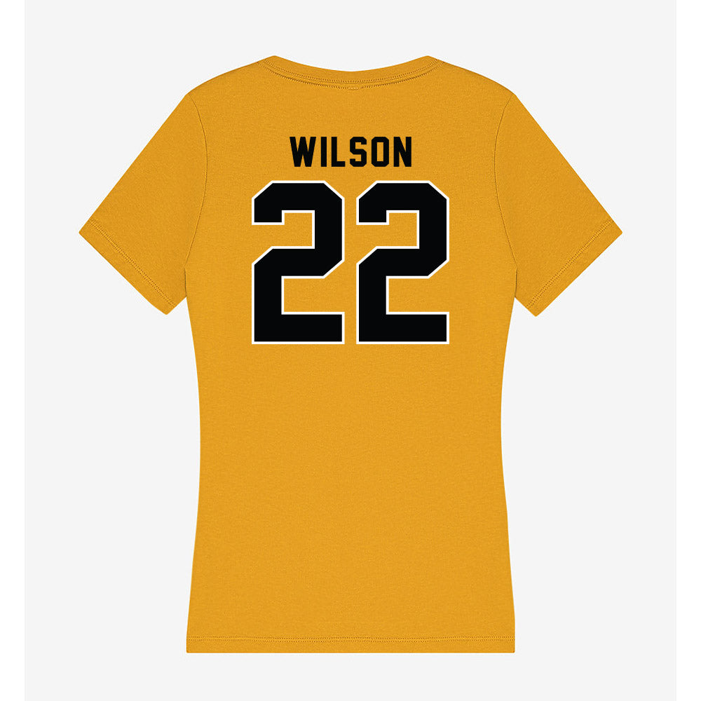 App State - NCAA Football : DaRon Wilson - Women's V-Neck T-Shirt-1