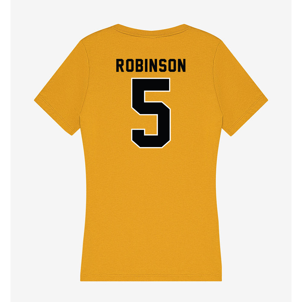 App State - NCAA Softball : Tavia Robinson - Women's V-Neck T-Shirt-1
