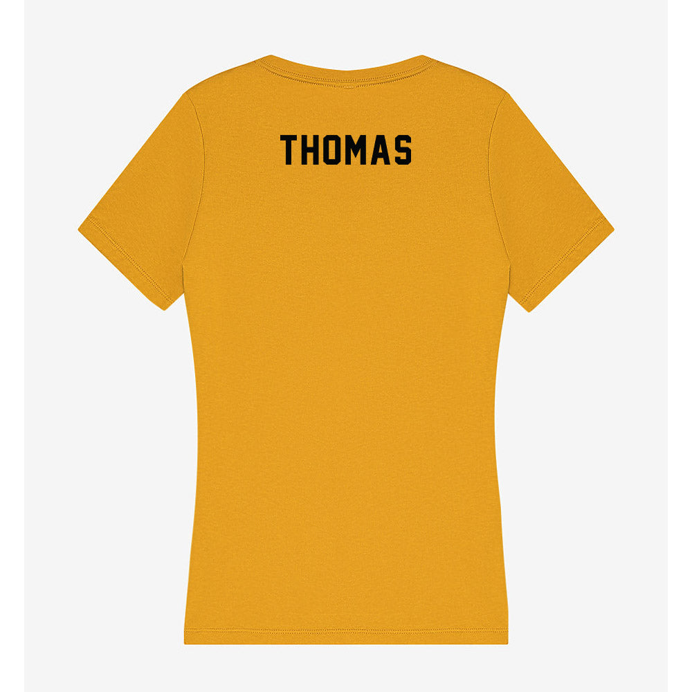 App State - NCAA Football : Keshawn Thomas - Women's V-Neck T-Shirt-1