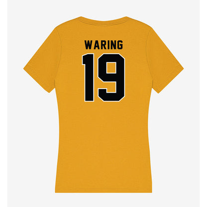 App State - NCAA Football : Christian Waring - Women's V-Neck T-Shirt-1