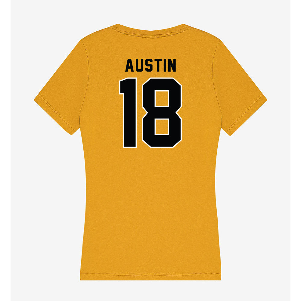 App State - NCAA Football : Kamauri Austin - Women's V-Neck T-Shirt-1