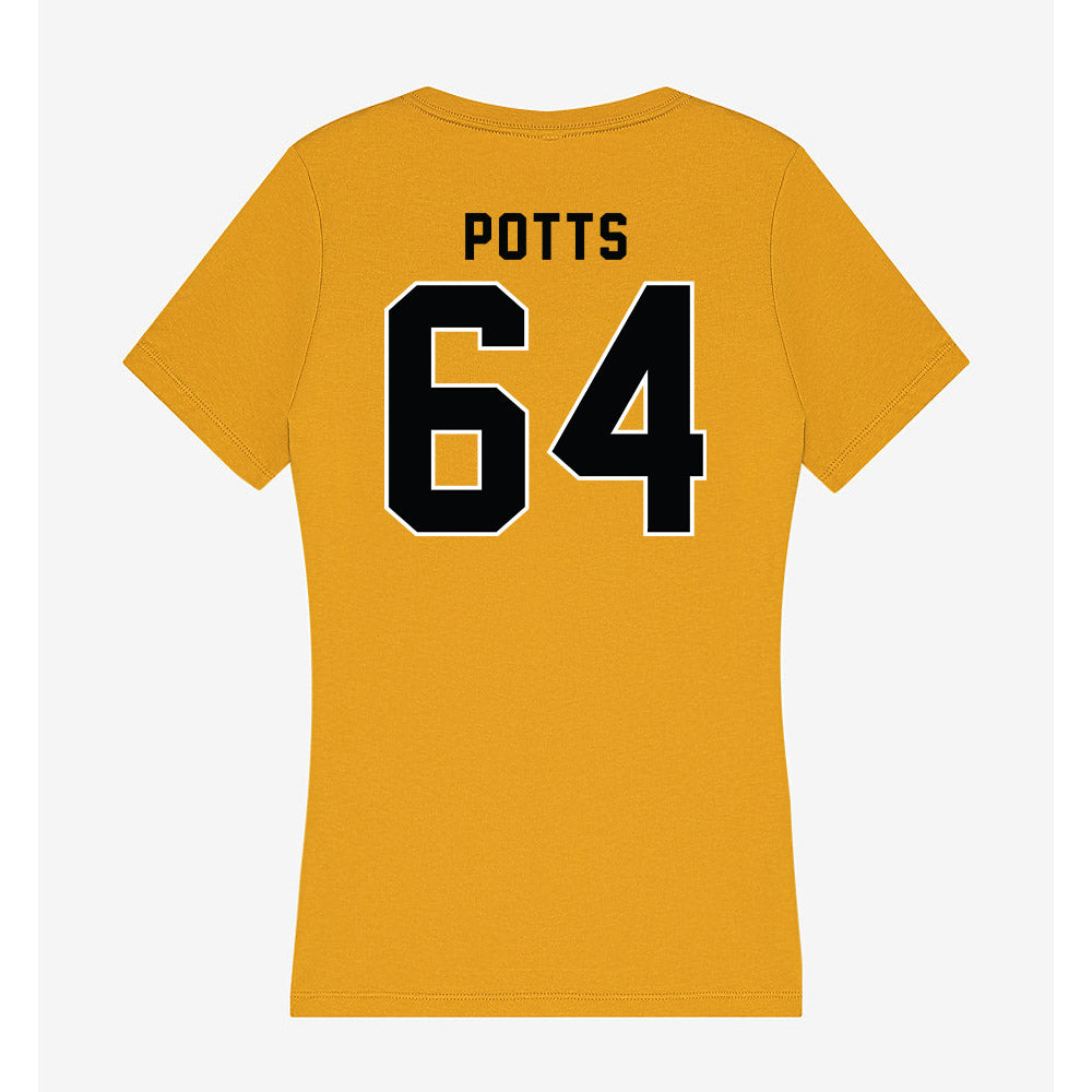 App State - NCAA Football : Jarvis Potts - Women's V-Neck T-Shirt-1