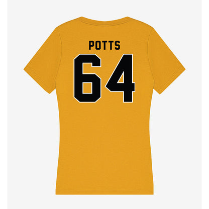App State - NCAA Football : Jarvis Potts - Women's V-Neck T-Shirt-1