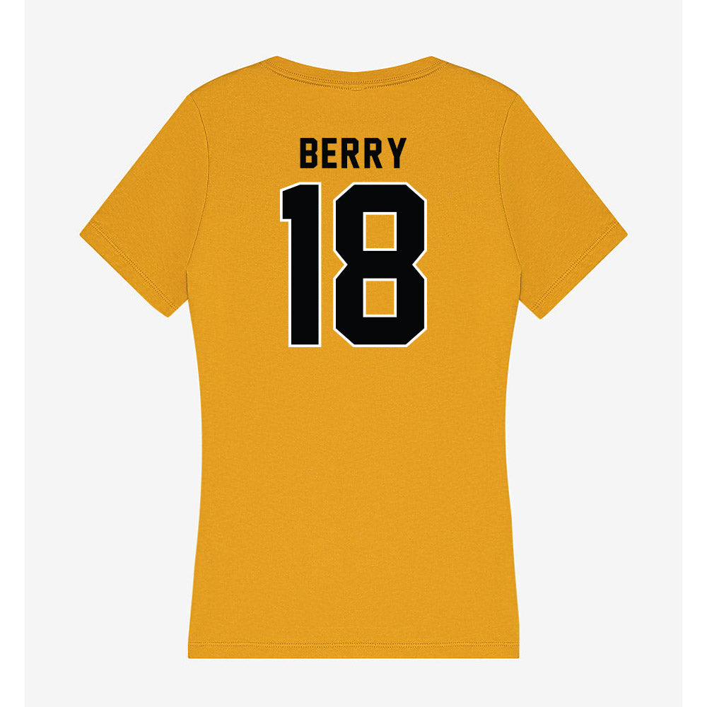 App State - NCAA Football : Syncere Berry - Women's V-Neck T-Shirt-1