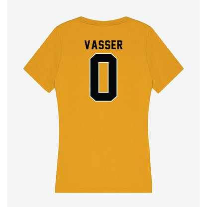 App State - NCAA Men's Basketball : KJ Vasser - Women's V-Neck T-Shirt-1