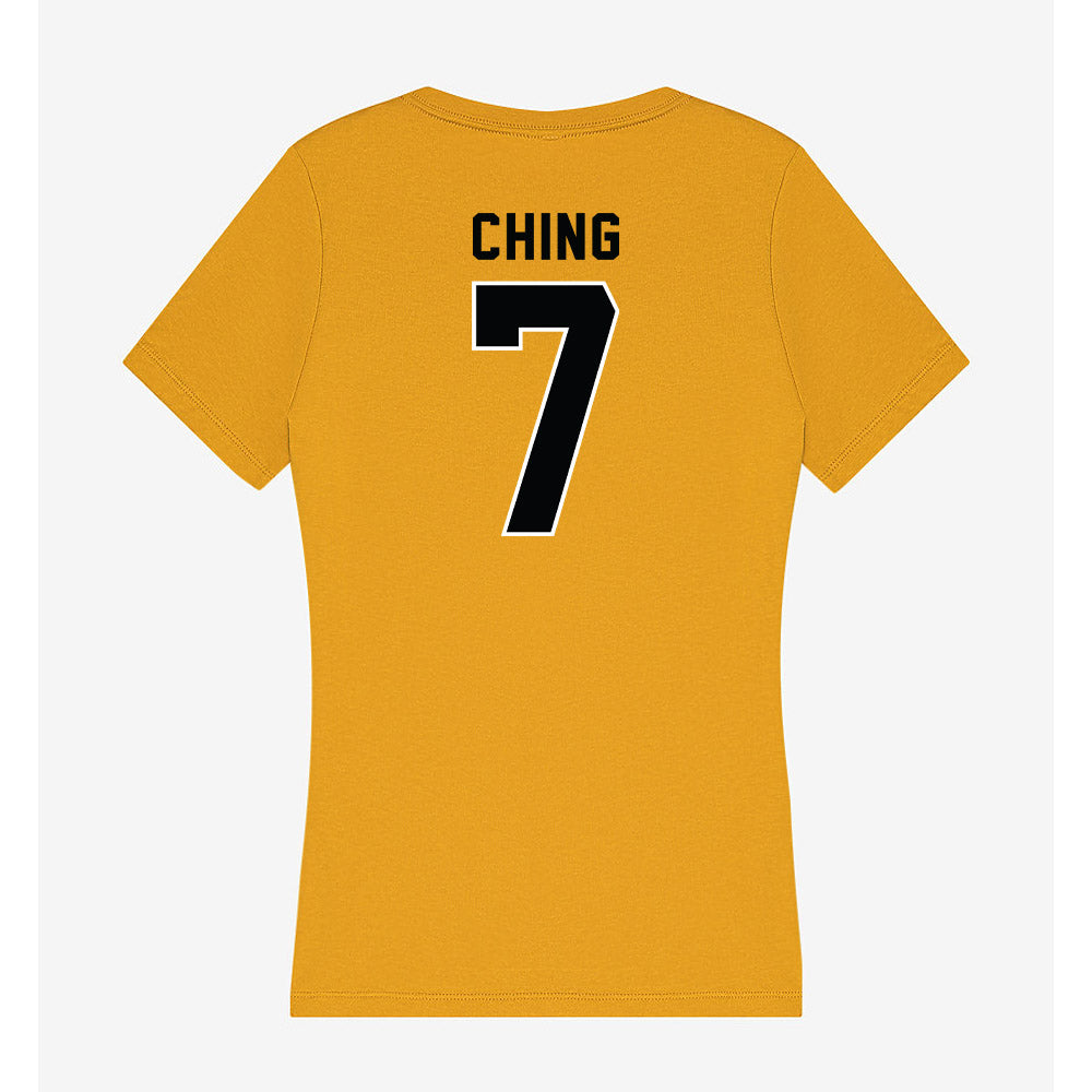 App State - NCAA Softball : Emilie Ching - Women's V-Neck T-Shirt-1