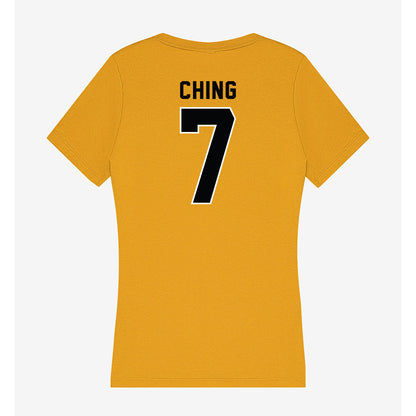 App State - NCAA Softball : Emilie Ching - Women's V-Neck T-Shirt-1