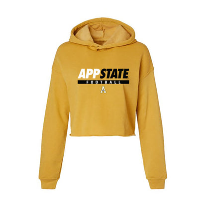 App State - NCAA Football : Bryant "BJ" Junius - Women's Crop Fleece Hoodie-0