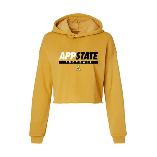 App State - NCAA Football : Jayden Thomas - Women's Crop Fleece Hooded Sweatshirt-0