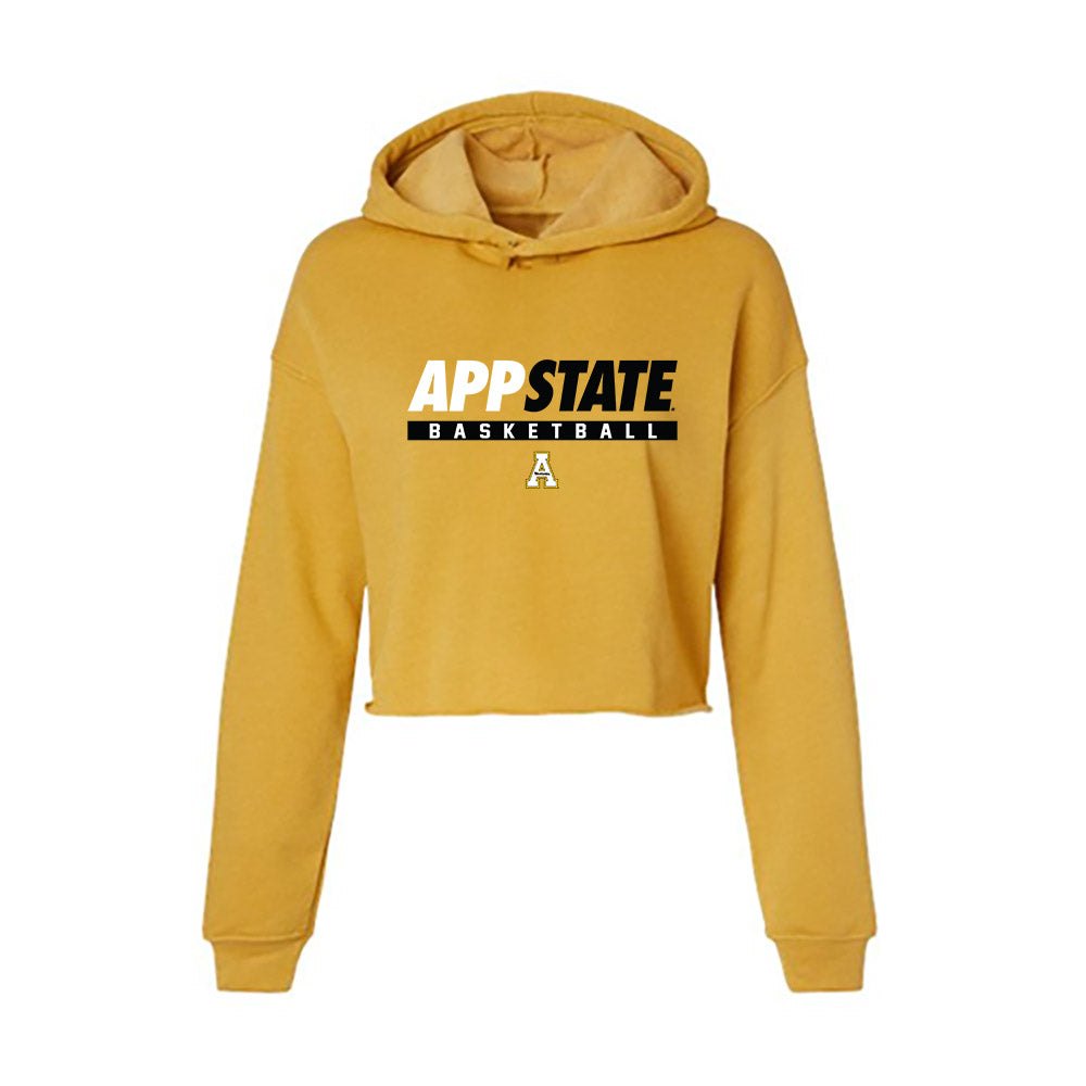 App State - NCAA Women's Basketball : Elena Pericic - Women's Crop Fleece Hoodie-0