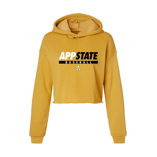 App State - NCAA Baseball : Tank Yaghoubi - Women's Crop Fleece Hoodie-0