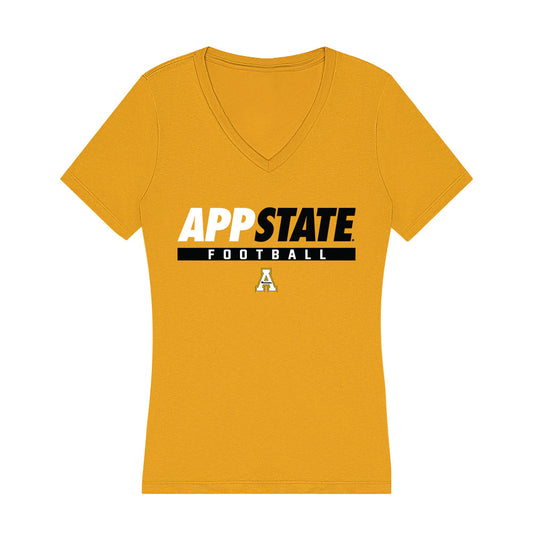 App State - NCAA Football : Ja'Quez Cross - Women's V-Neck T-Shirt-0