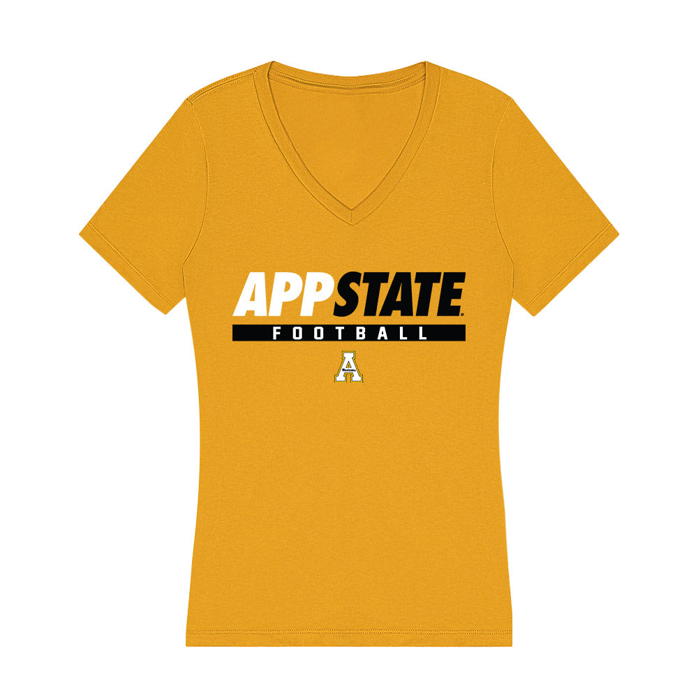 App State - NCAA Football : Devon Manuel - Women's V-Neck T-Shirt-0