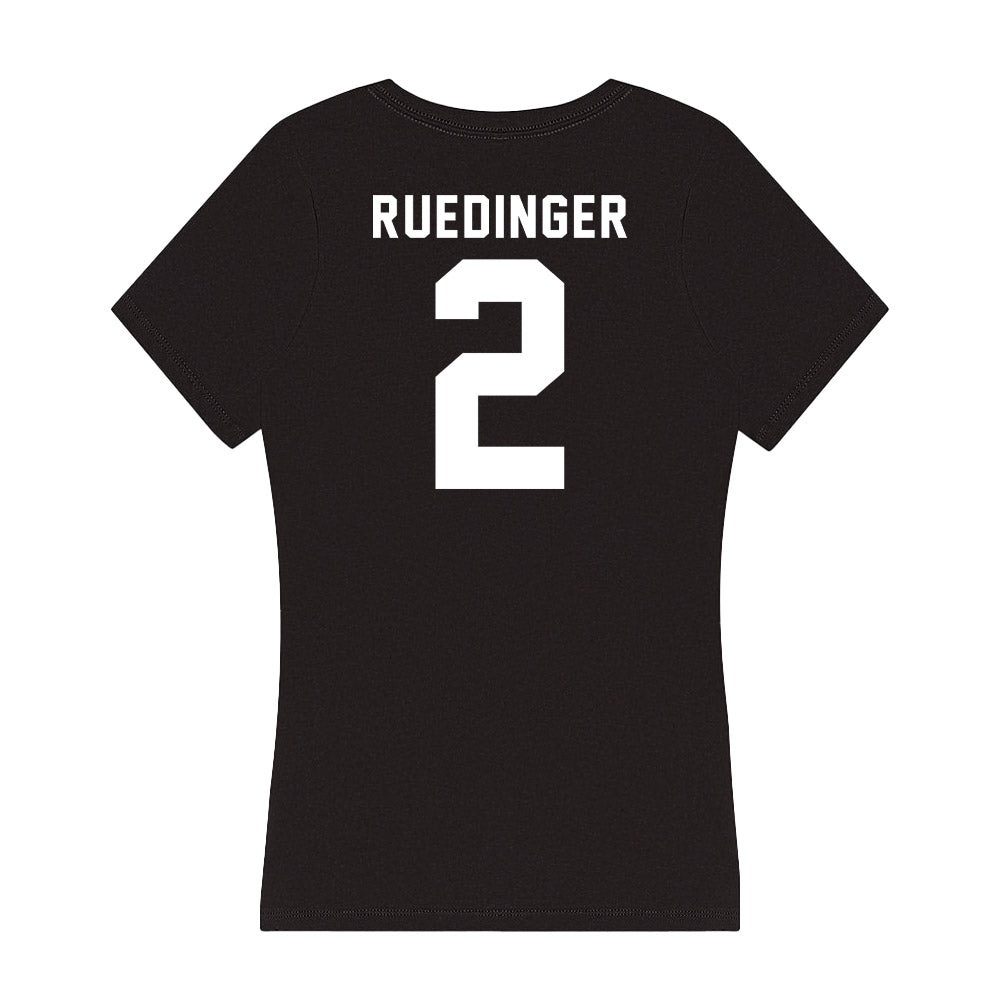 UW Green Bay - NCAA Men's Basketball : Preston Ruedinger - Women's V-Neck T-Shirt-1