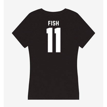 UW Green Bay - NCAA Women's Volleyball : Kirsten Fish - Women's V-Neck T-Shirt-1