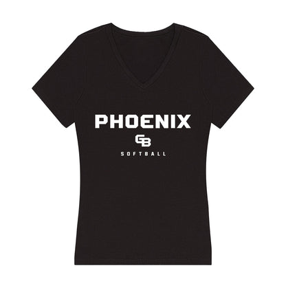  - NCAA Softball : Evelyn Wolfgram - Women's V-Neck T-Shirt-0