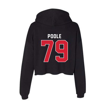 Illinois State - NCAA Football : Zach Poole - Women's Crop Fleece Hooded Sweatshirt-1