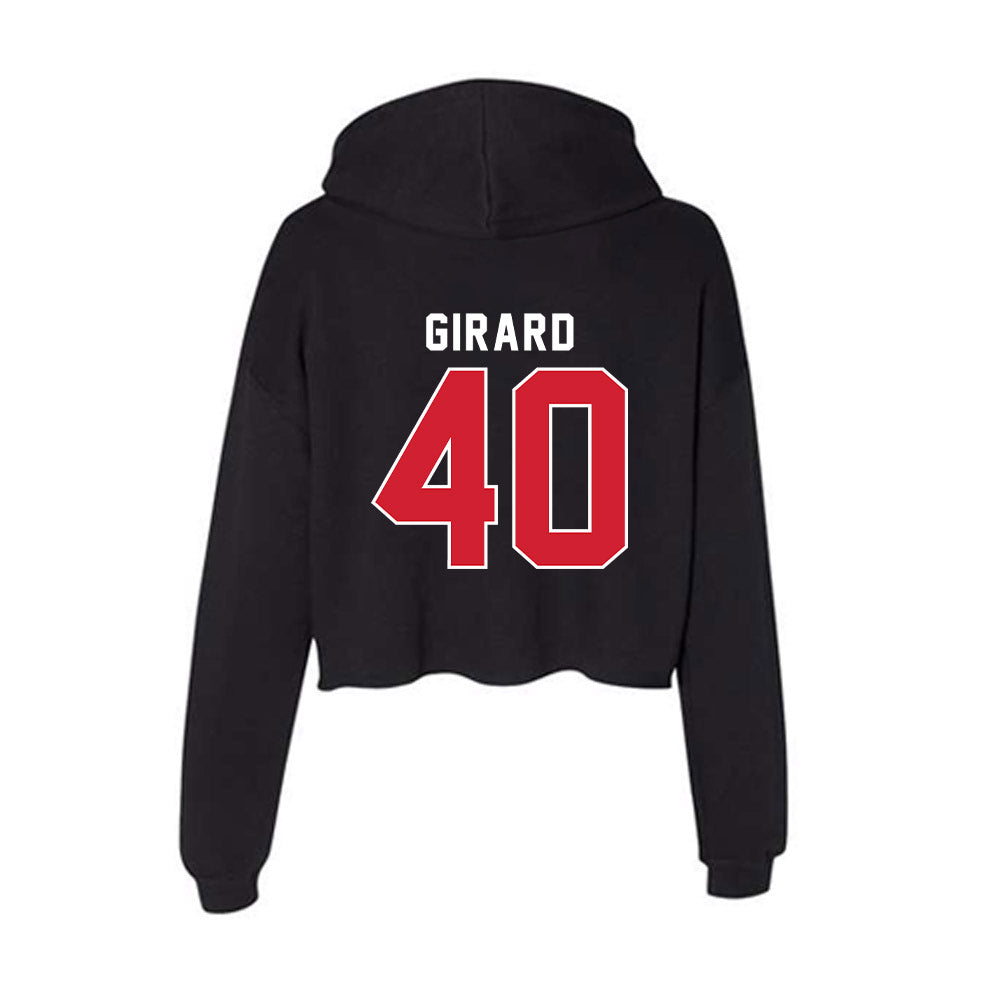 Illinois State - NCAA Baseball : Nolan Girard - Women's Crop Fleece Hoodie-1