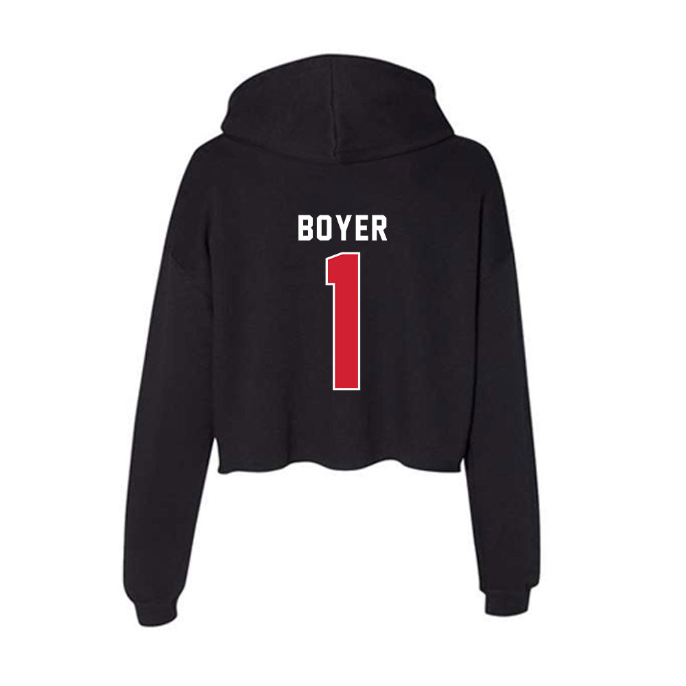 Illinois State - NCAA Softball : Ava Boyer - Women's Crop Fleece Hoodie-1