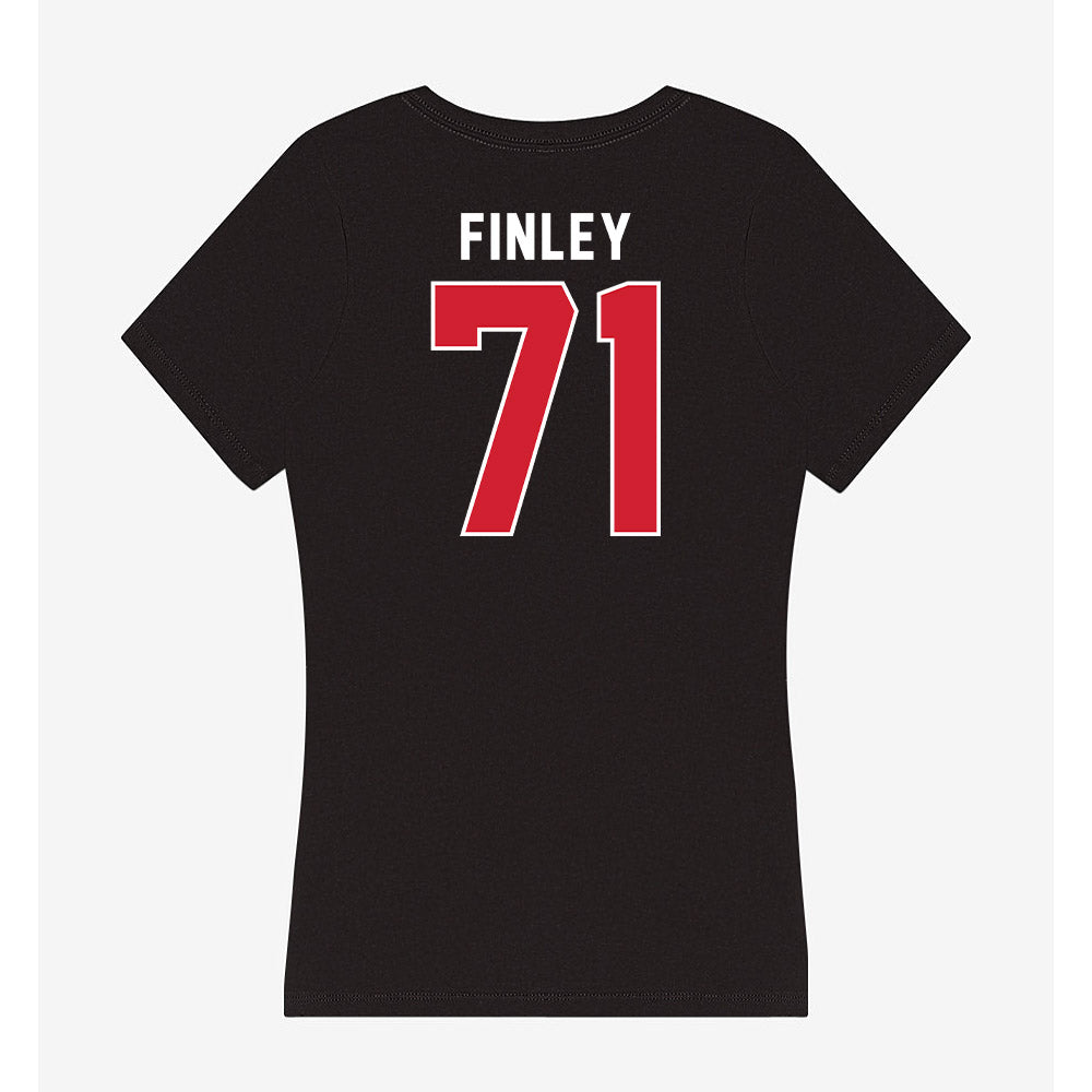 Illinois State - NCAA Football : Jacob Finley - Women's V-Neck T-Shirt-1