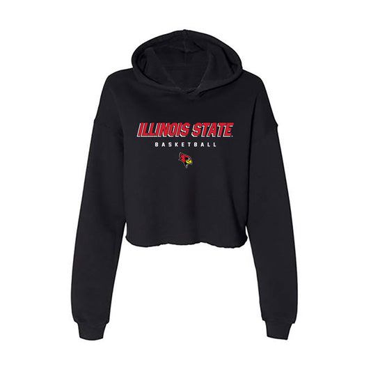 Illinois State - NCAA Women's Basketball : Hannah Chicken - Women's Crop Fleece Hooded Sweatshirt-0