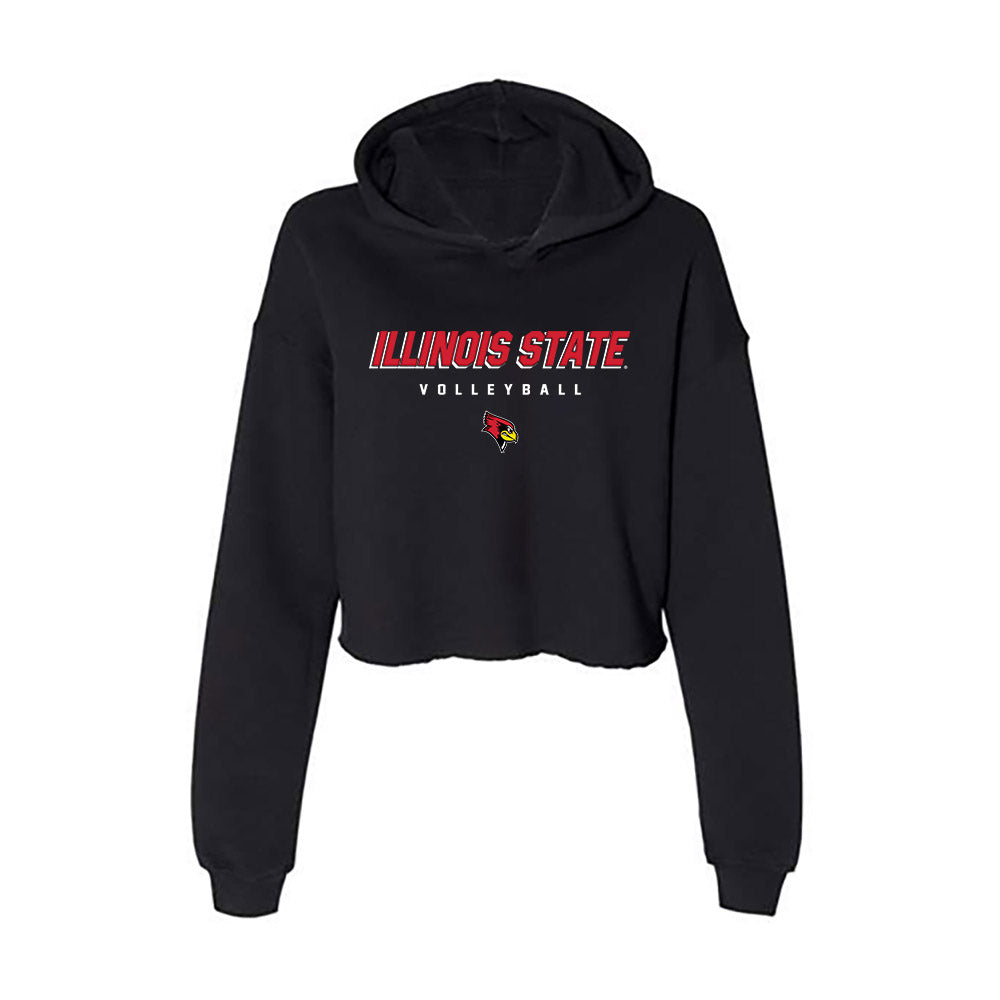 Illinois State - NCAA Women's Volleyball : Sidney Wright - Women's Crop Fleece Hoodie-0