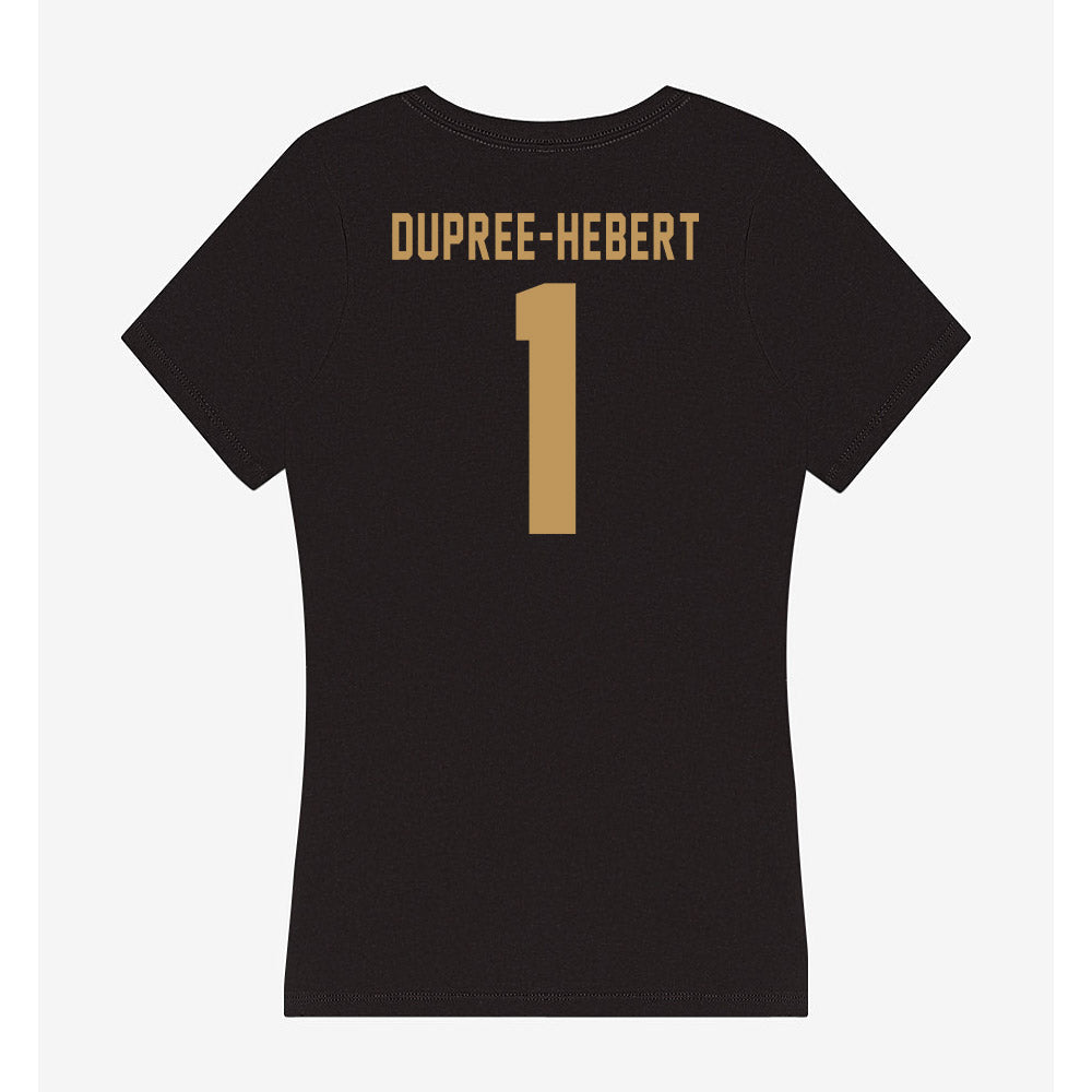 Oakland - NCAA Women's Basketball : Jazzy Dupree-Hebert - Women's V-Neck T-Shirt-1