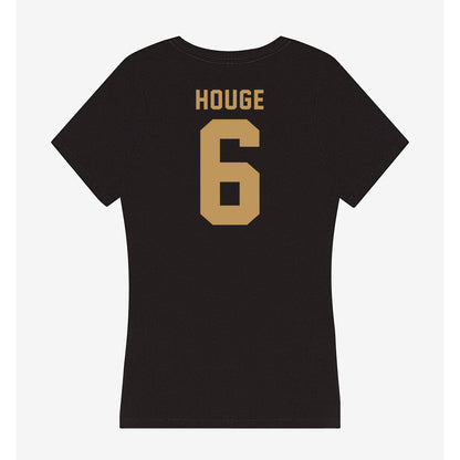 Oakland - NCAA Men's Basketball : Michael Houge - Women's V-Neck T-Shirt-1