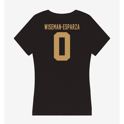 Oakland - NCAA Women's Soccer : Carrina Wiseman-Esparza - Women's V-Neck T-Shirt-1