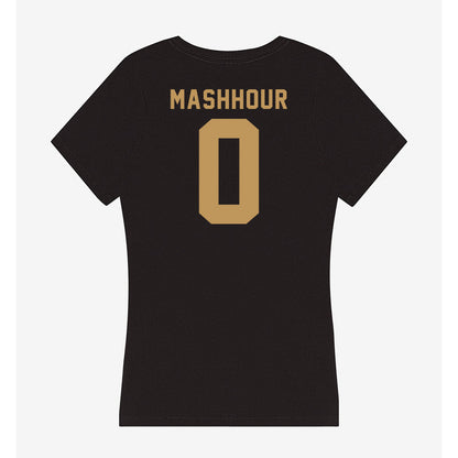 Oakland - NCAA Men's Basketball : Nassim Mashhour - Women's V-Neck T-Shirt-1