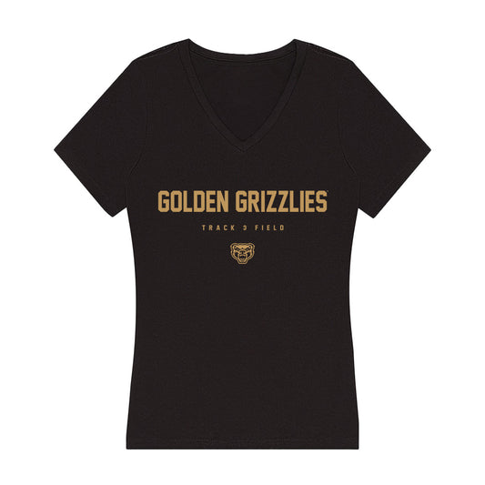 Oakland - NCAA Men's Track & Field : Wesley Hollowell - Women's V-Neck T-Shirt-0