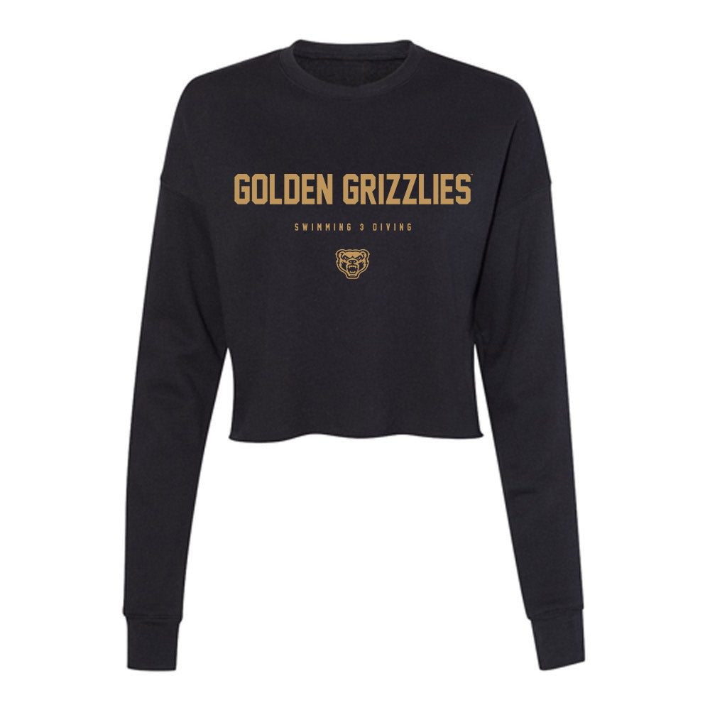 Oakland - NCAA Men's Swimming & Diving : Caleb Rohacs - Women's Cropped Crew Fleece-0