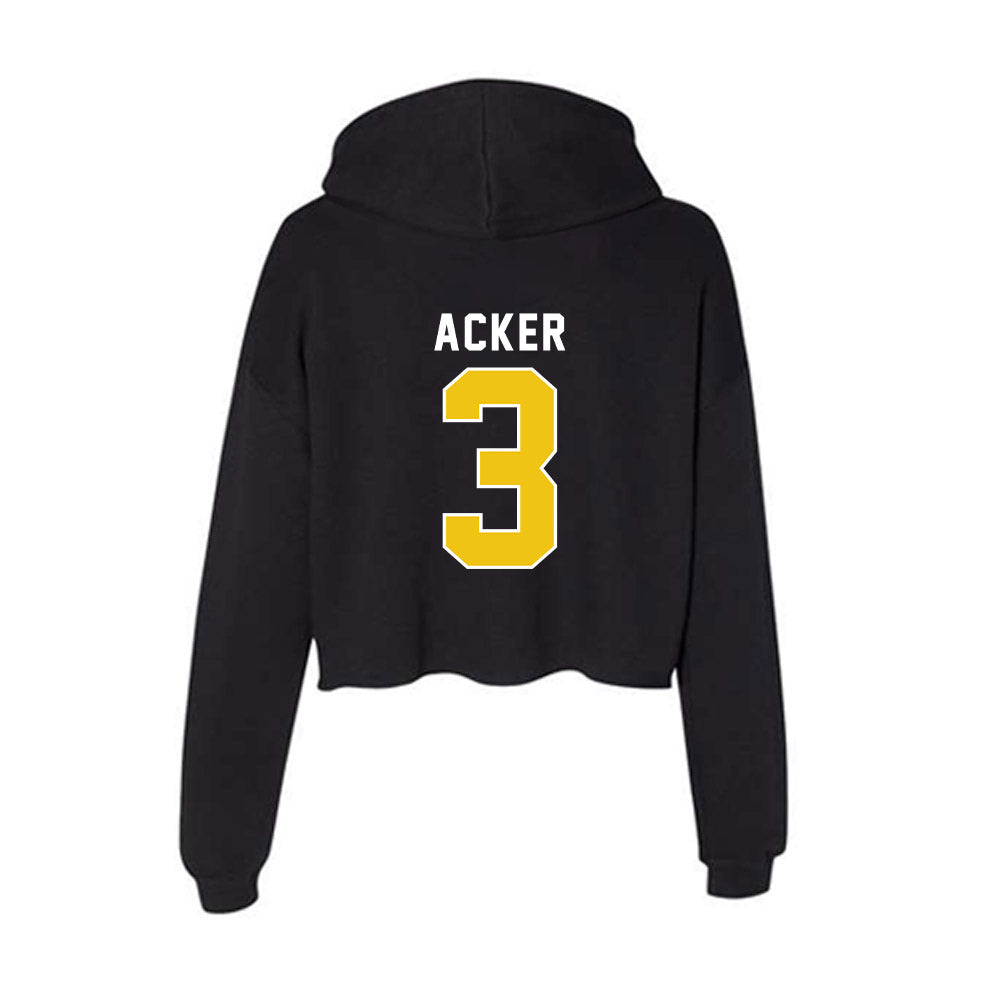 La Salle - NCAA Men's Basketball : Eric Acker - Women's Crop Fleece Hoodie-1