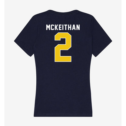 La Salle - NCAA Men's Basketball : Corey McKeithan - Women's V-Neck T-Shirt-1