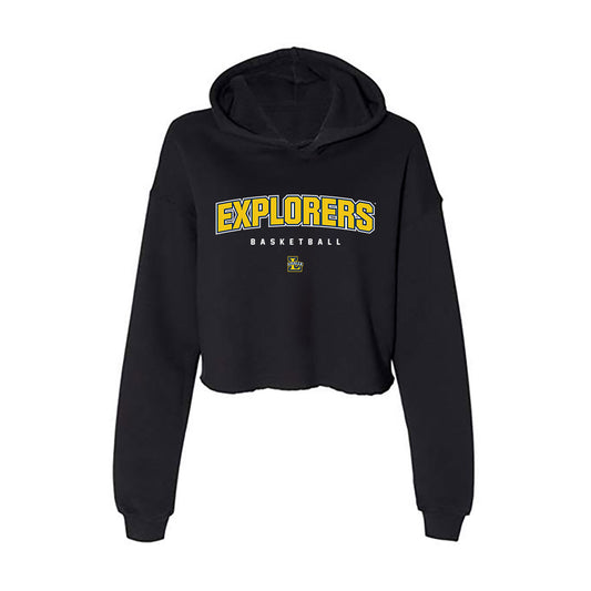 La Salle - NCAA Men's Basketball : Jaden Johnson - Women's Crop Fleece Hoodie-0