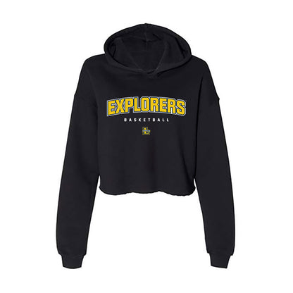 La Salle - NCAA Men's Basketball : Eric Acker - Women's Crop Fleece Hoodie-0