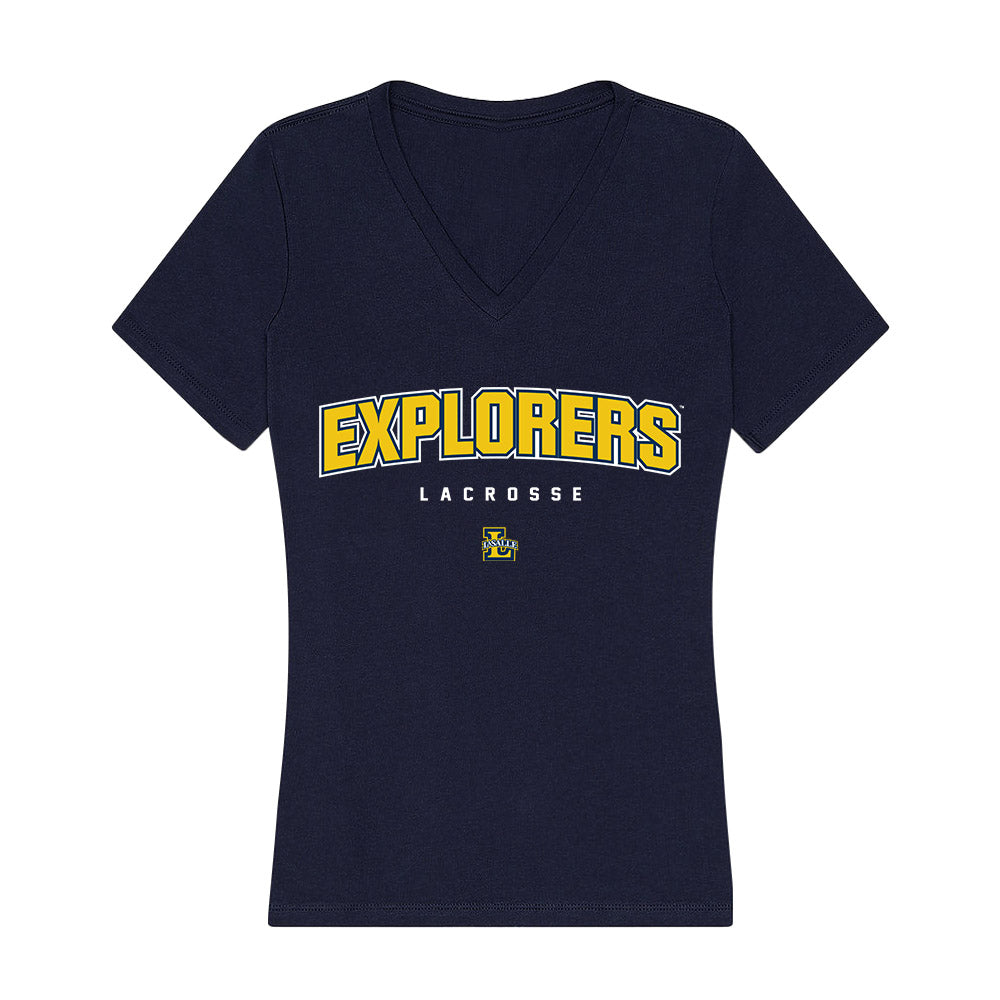 La Salle - NCAA Women's Lacrosse : Delaney Staples - Women's V-Neck T-Shirt-0