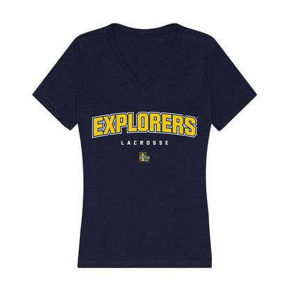 La Salle - NCAA Women's Lacrosse : Monica Mcknight - Women's V-Neck T-Shirt-0