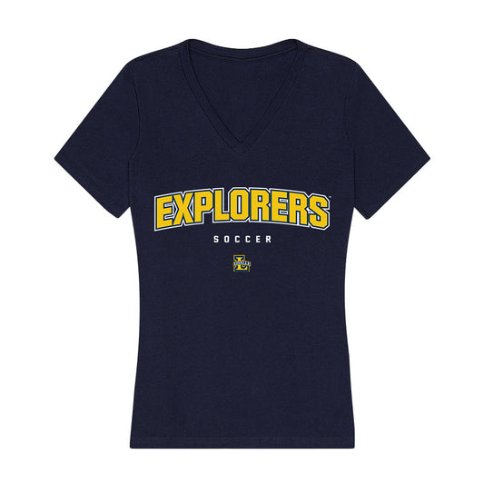 La Salle - NCAA Men's Soccer : Michael Ziegler - Women's V-Neck T-Shirt-0