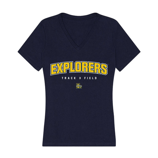 La Salle - NCAA Men's Track & Field : Quentin Williams - Women's V-Neck T-Shirt-0