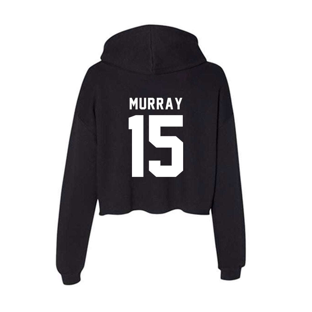 Siena - NCAA Men's Basketball : Danny Murray - Women's Crop Fleece Hooded Sweatshirt-1