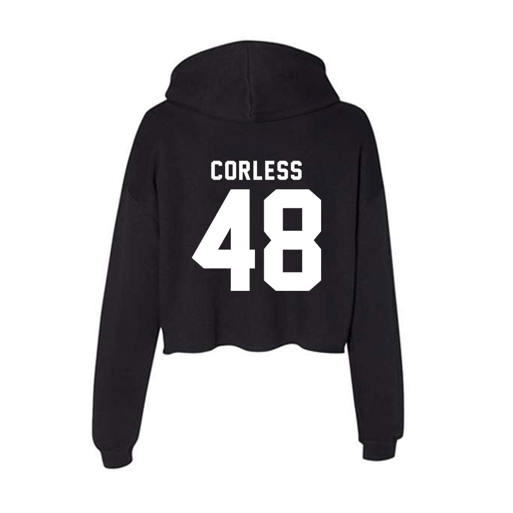 Siena - NCAA Men's Lacrosse : Brody Corless - Women's Crop Fleece Hoodie-1