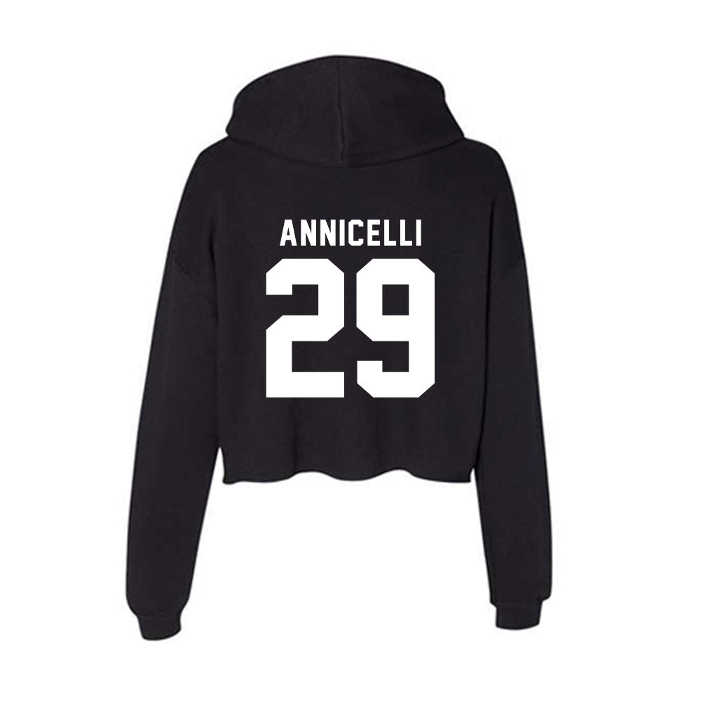 Siena - NCAA Men's Lacrosse : Doug Annicelli - Women's Crop Fleece Hoodie-1