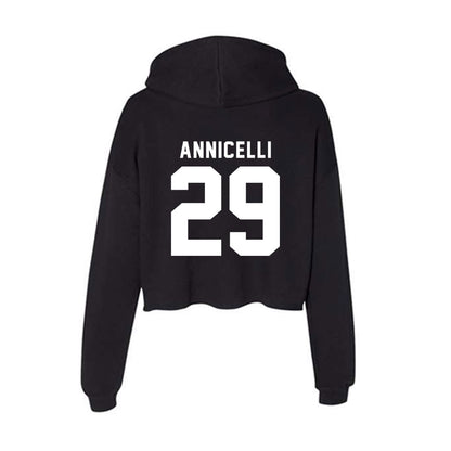 Siena - NCAA Men's Lacrosse : Doug Annicelli - Women's Crop Fleece Hoodie-1