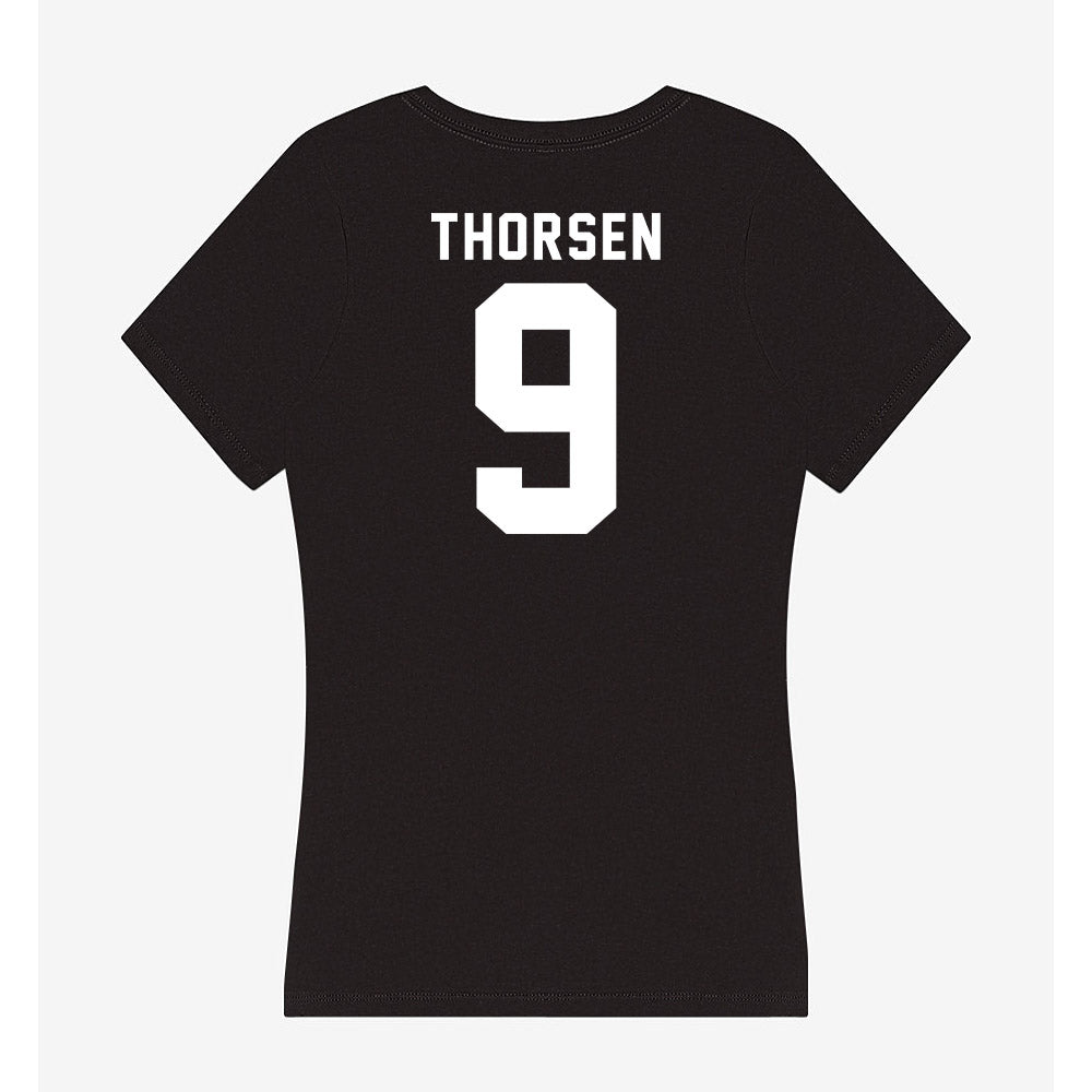 Siena - NCAA Baseball : Matt Thorsen - Women's V-Neck T-Shirt-1