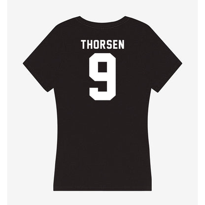 Siena - NCAA Baseball : Matt Thorsen - Women's V-Neck T-Shirt-1