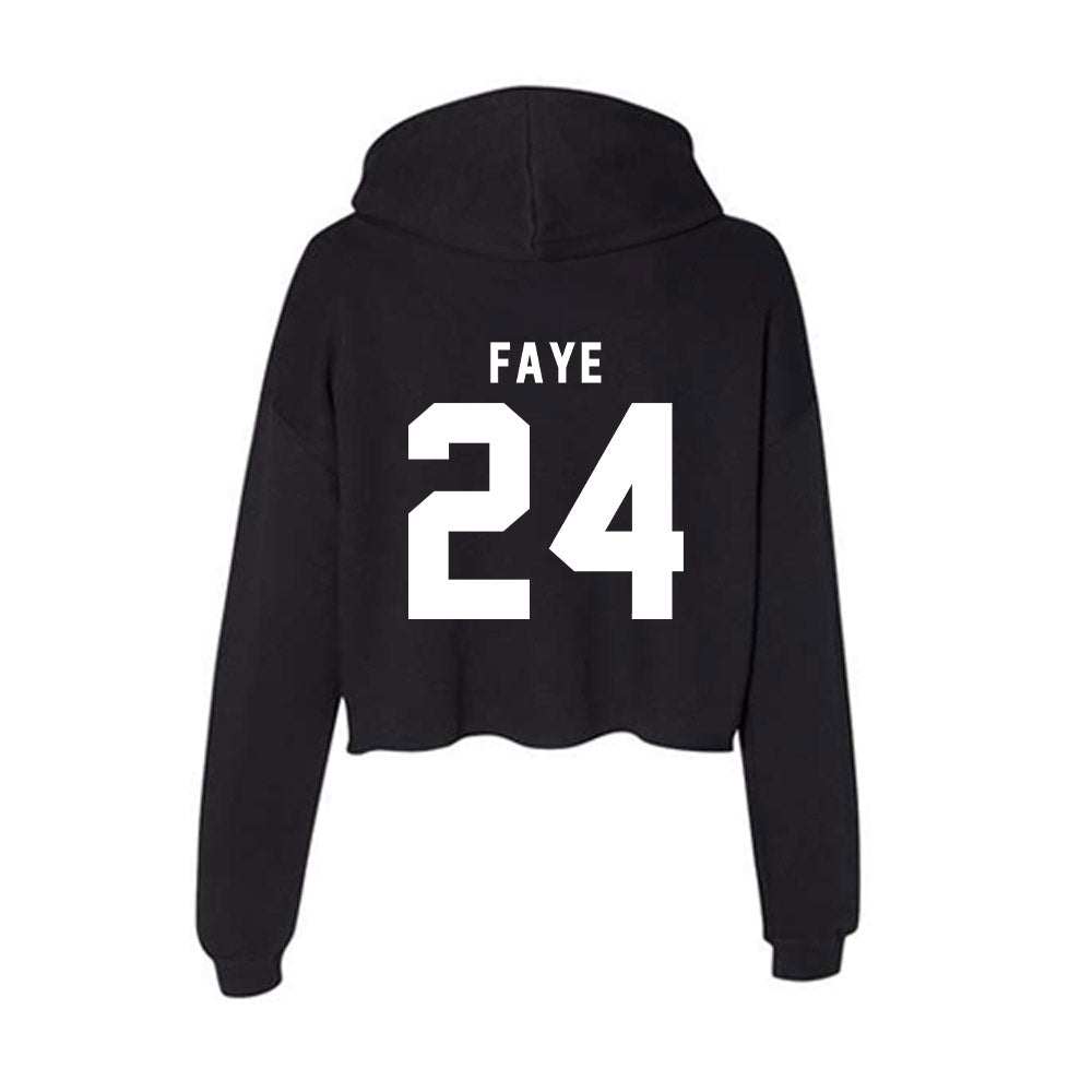 Siena - NCAA Men's Lacrosse : Fallou Faye - Women's Crop Fleece Hooded Sweatshirt-1