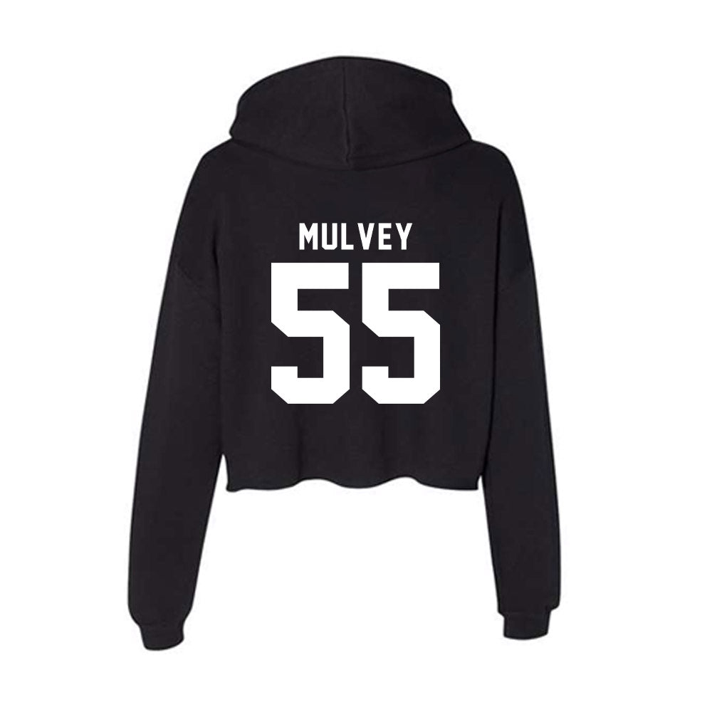 Siena - NCAA Men's Basketball : Riley Mulvey - Women's Crop Fleece Hooded Sweatshirt-1